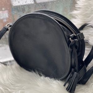 Black Round Coach Purse with Tassel